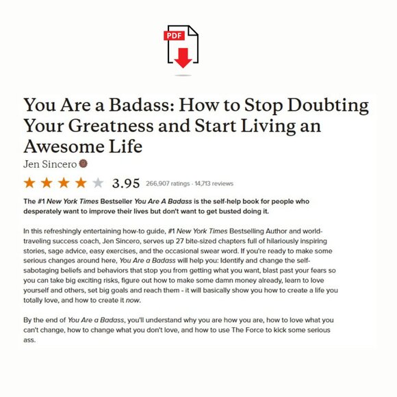 You Are a Badass" by Jen Sincero – Transformative Self-Help EBOOK (PDF) - Picture 3 of 4